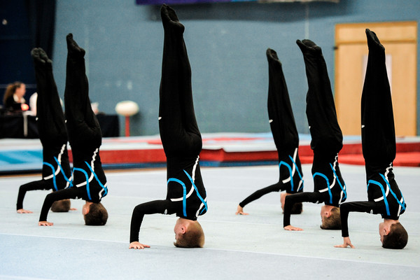 amazing group handstands from young TeamGym gymnasts