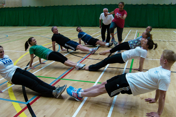 GymFit group get to grips with core strength and stability exercises