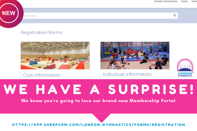 Brand New London Gymnastics' Membership Portal